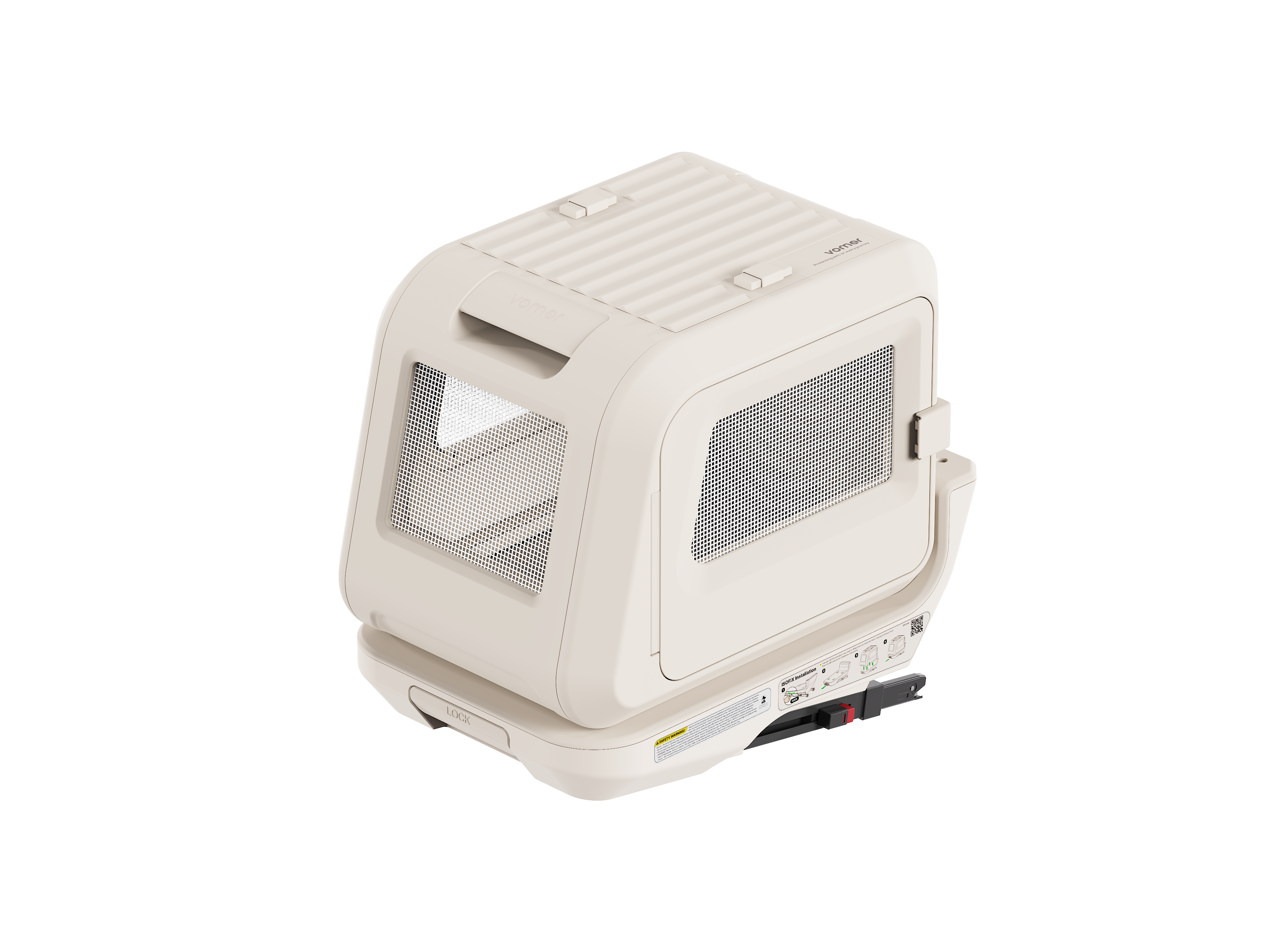 Vomer Standard Pet Carseat (ash ivory)